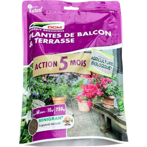 Engrais Organique DCM Plantes de Balcon & Terrasse 750g